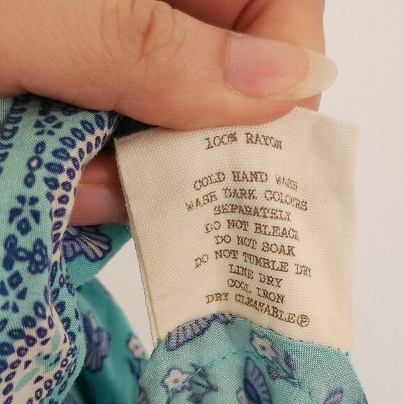 Spell & the Gypsy Collective Sunset Road Wrap Skirt Aqua XS b23 - Picture 13 of 14